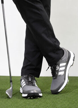 Adidas Mens 11 Golf Shoes Gray Dark Silver Soft Spike cleats Lace Up EE9123